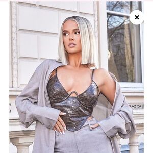 Brand New Chocolate Croc Strappy Corset